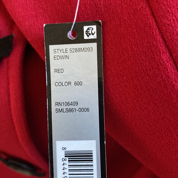 Tahari New with tags red button up jacket with side slit pockets. - Picture 10 of 12